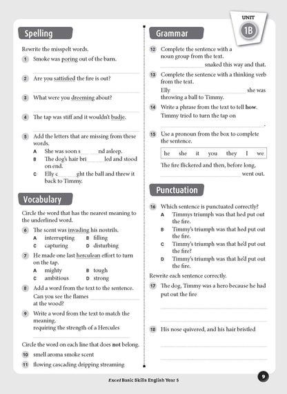 Excel Basic Skills - English Year 5