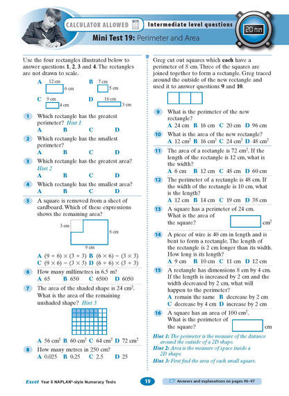 Excel Year 6 NAPLAN*-style Numeracy Tests