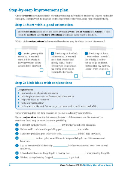 Excel Advanced Skills - Writing Workbook Year 5