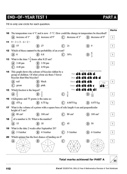 Excel Essential Skills - Mathematics Revision & Test Workbook Year 6
