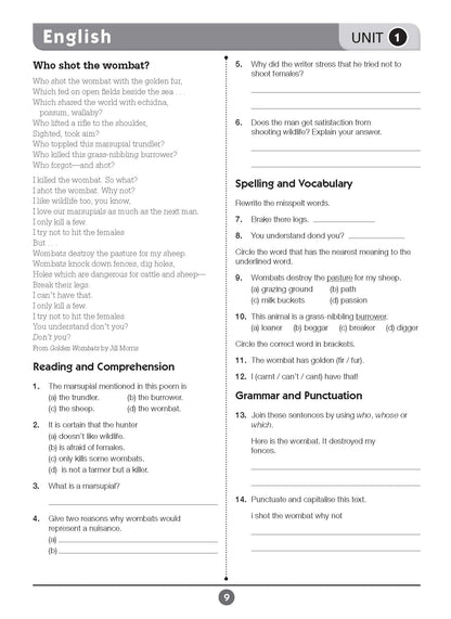 Excel Basic Skills - English and Mathematics Year 7