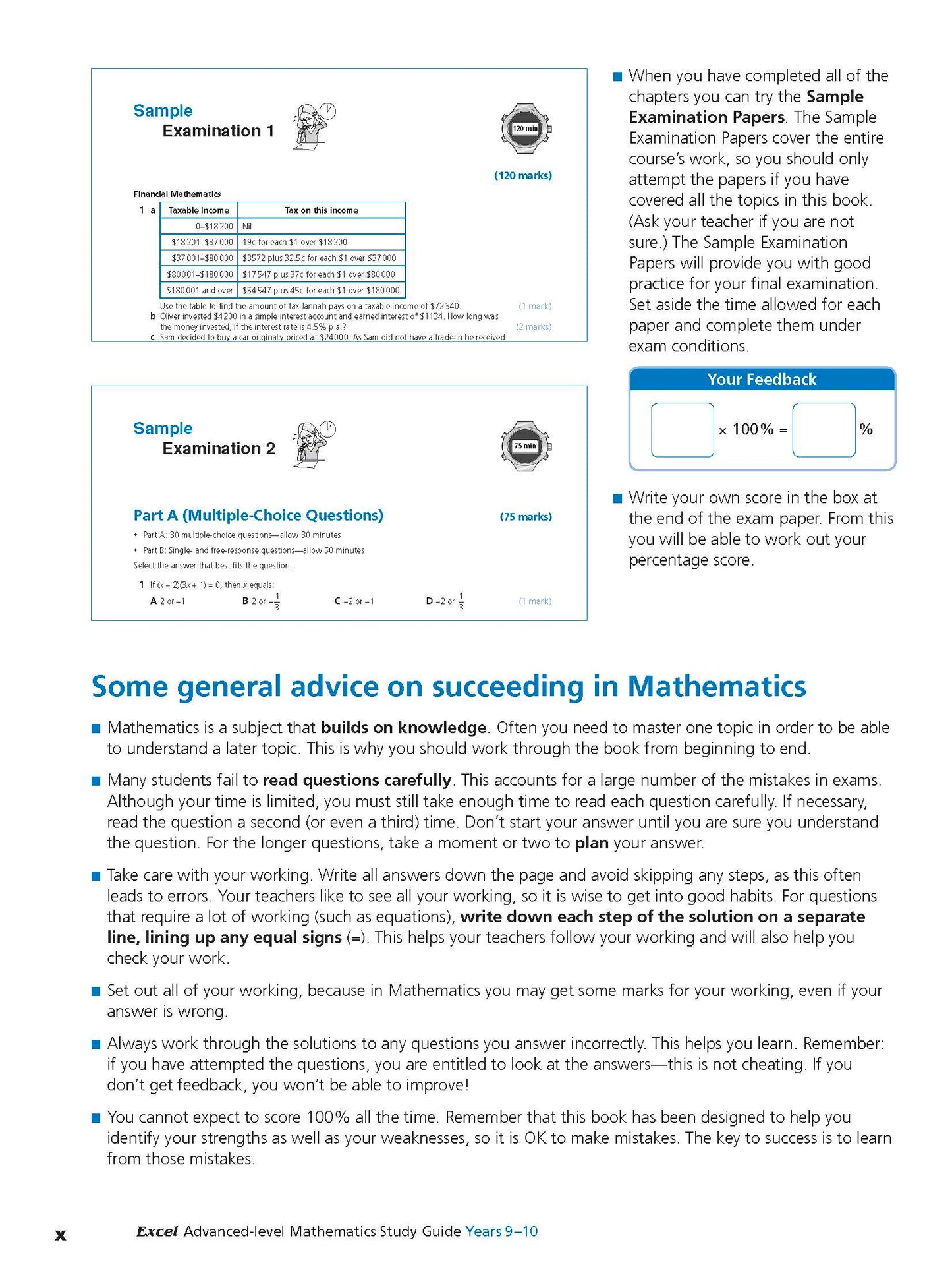 Excel Study Guide - Advanced Mathematics Years 9-10
