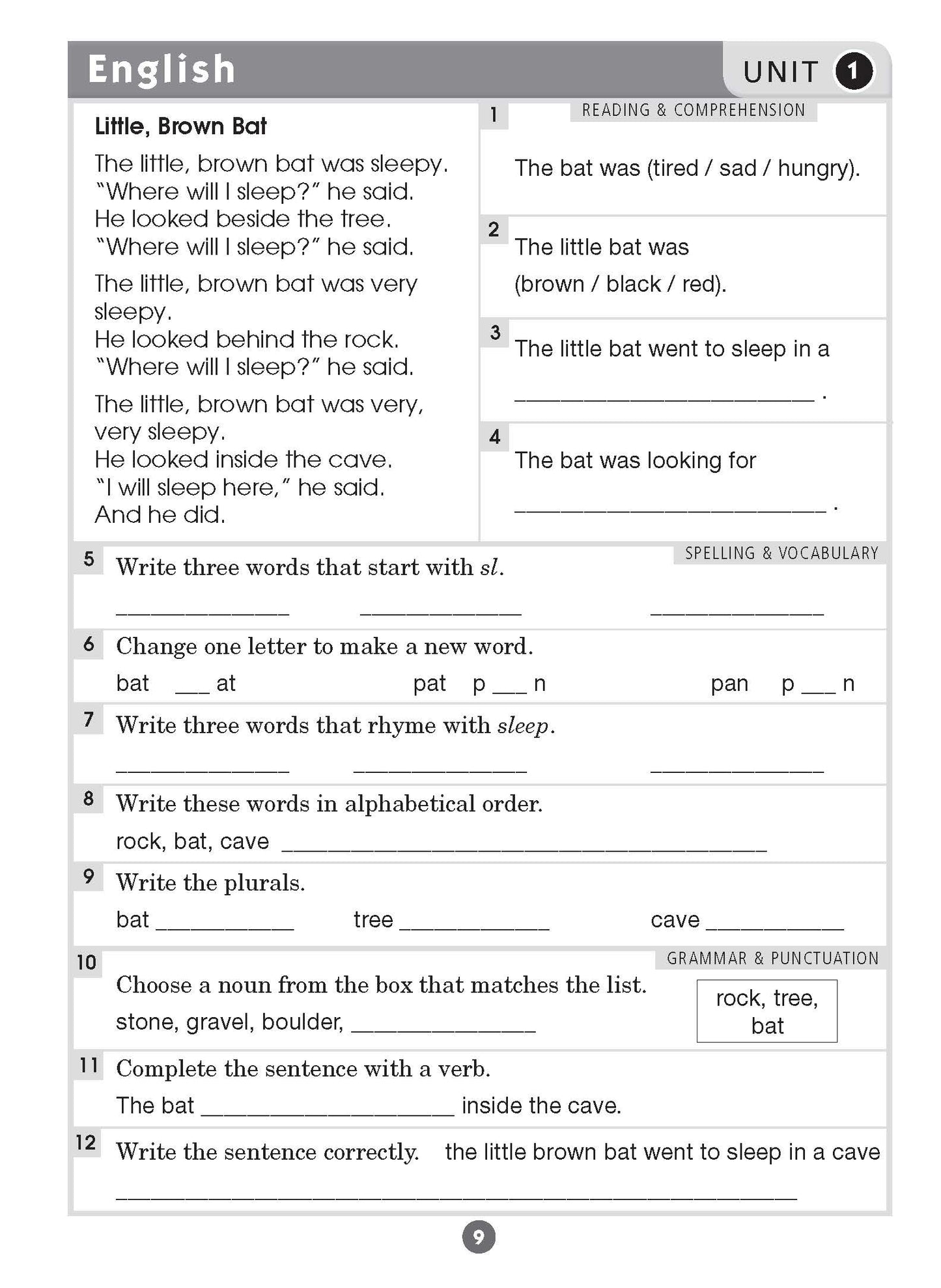 Excel Basic Skills - English and Mathematics Year 2