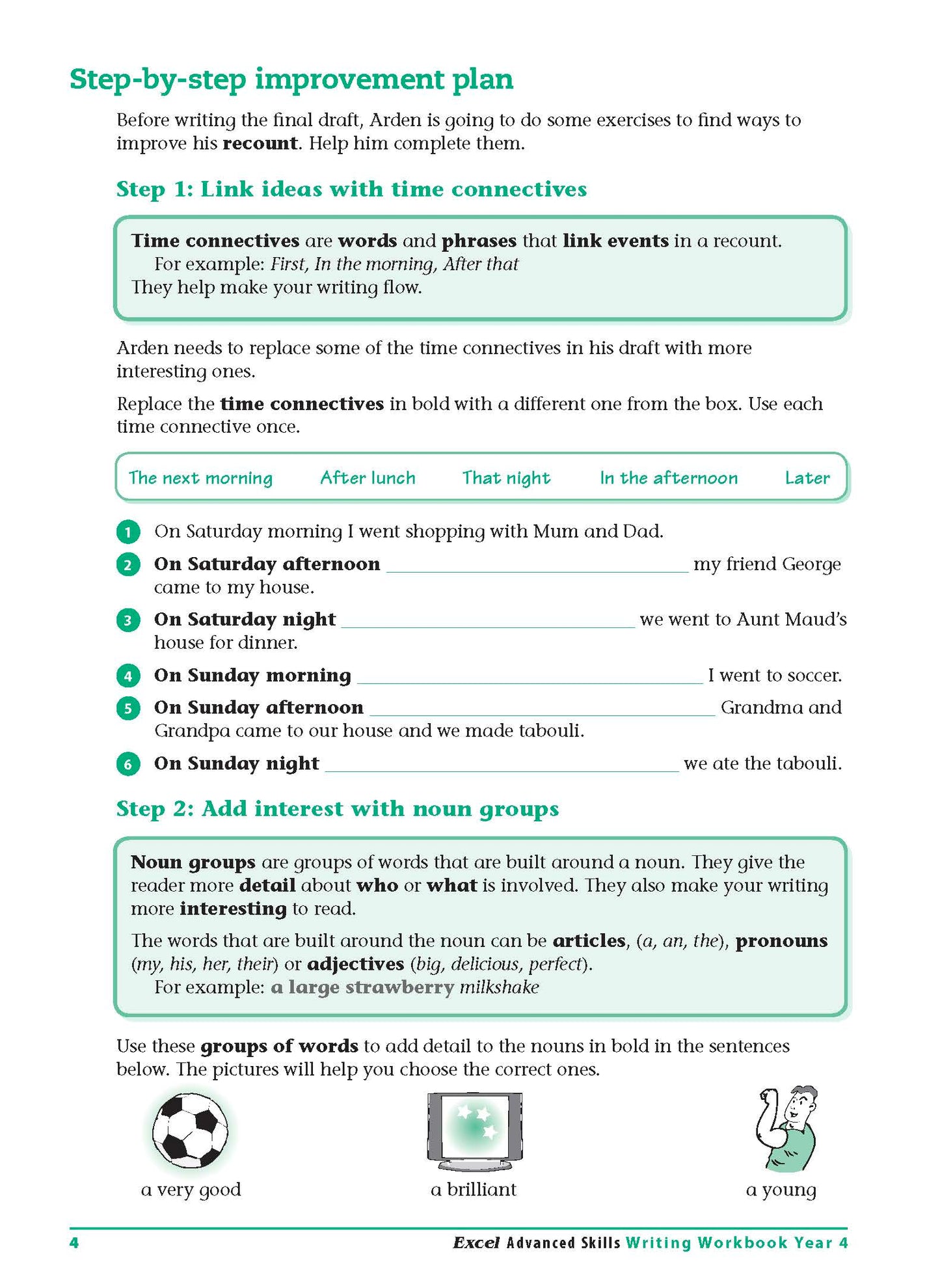 Excel Advanced Skills - Writing Workbook Year 4