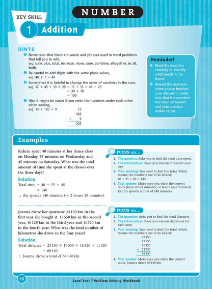 Excel Essential Skills - Problem Solving Workbook Year 7