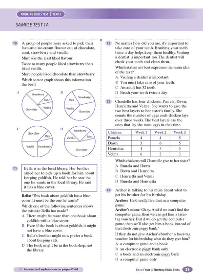 Excel Test Skills - Thinking Skills Tests Year 3