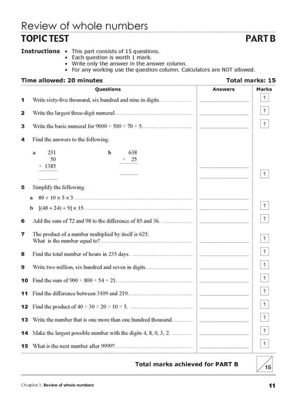 Excel Essential Skills - Mathematics Revision & Exam Workbook Year 7 NE