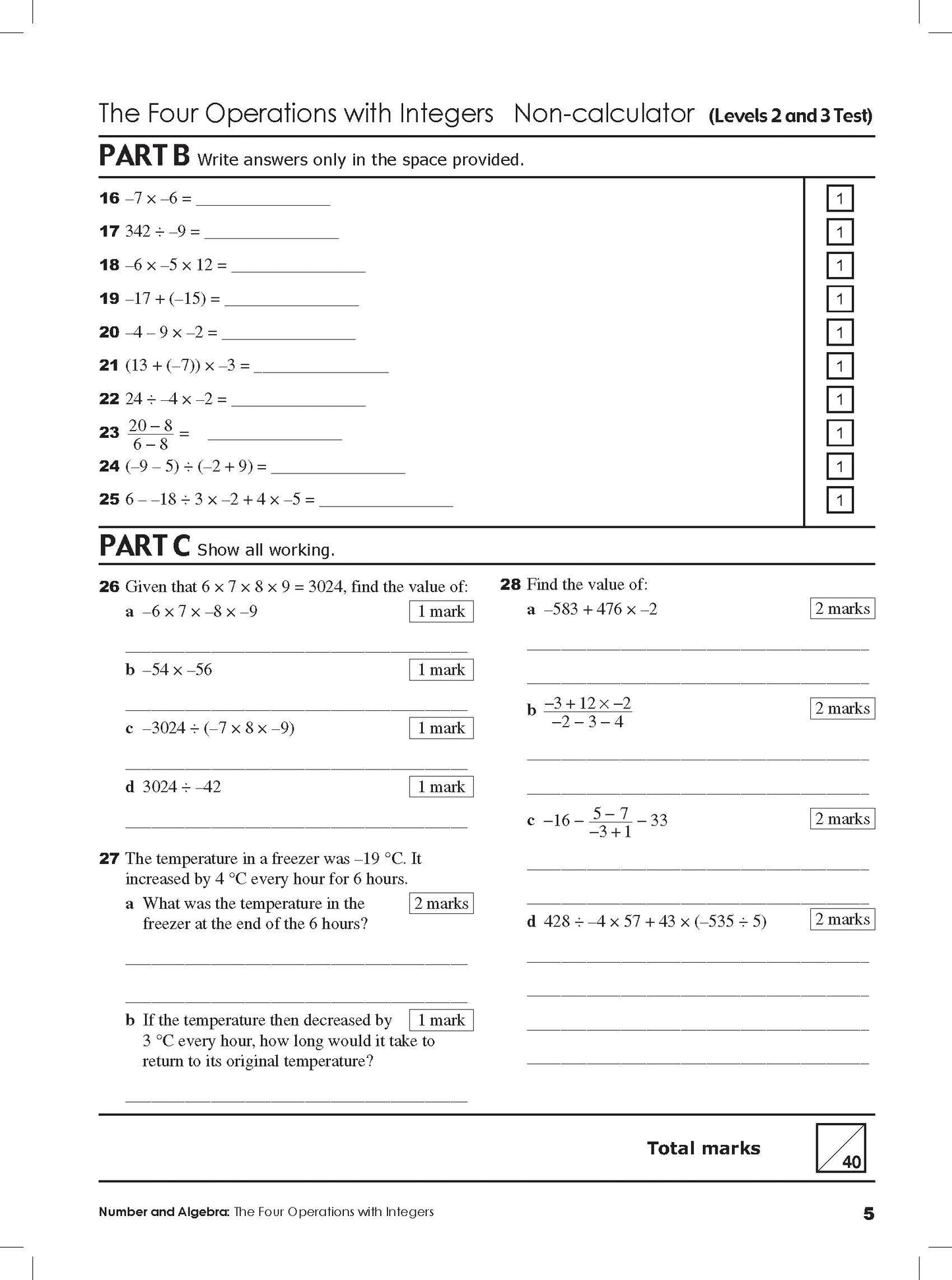 Excel Tests - Mathematics Practice Tests Year 8