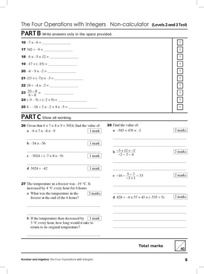 Excel Tests - Mathematics Practice Tests Year 8