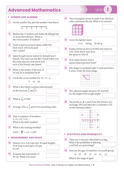 Excel Advanced Skills - Advanced English and Mathematics Year 6