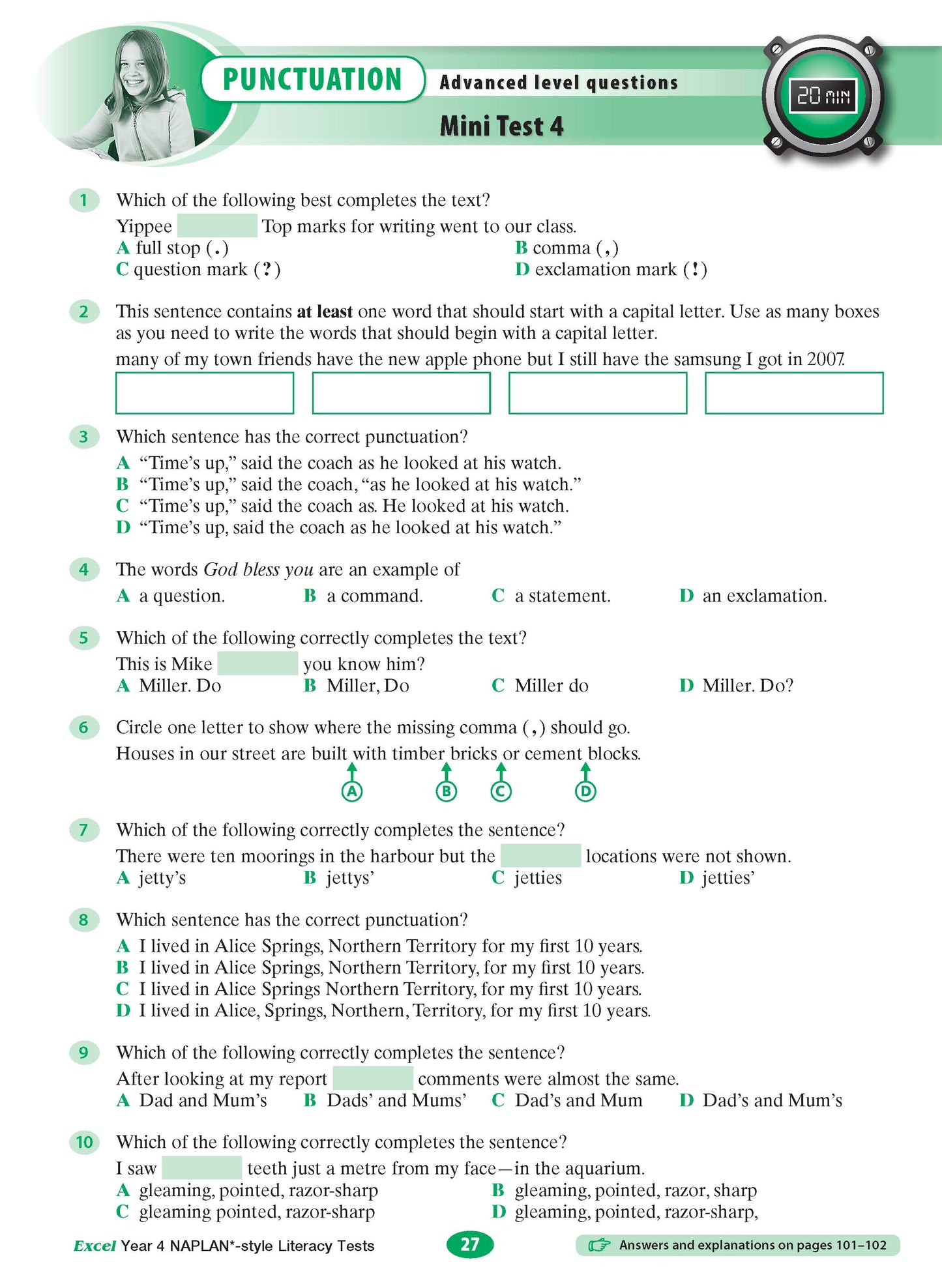 Excel Year 4 NAPLAN*-style Literacy Tests