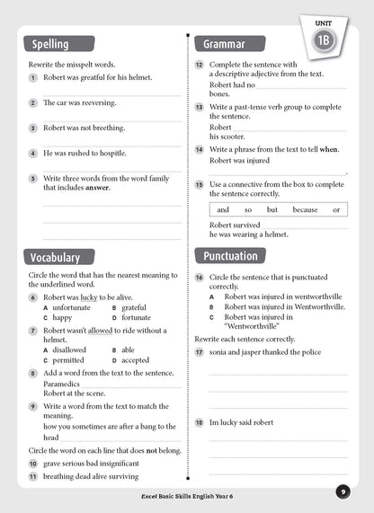 Excel Basic Skills - English Year 6