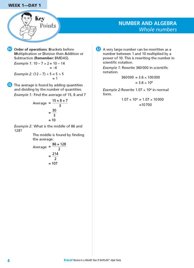 Excel Revise in a Month Year 9 NAPLAN*-style Tests
