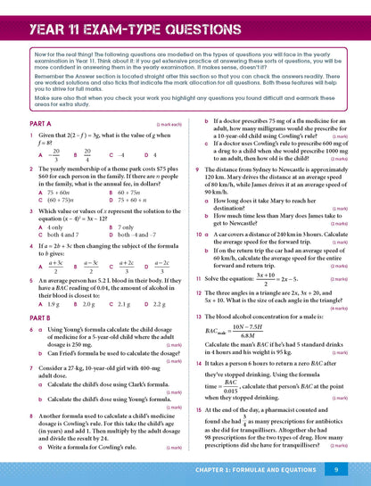Excel HSC Year 11 Standard Mathematics Study Guide
