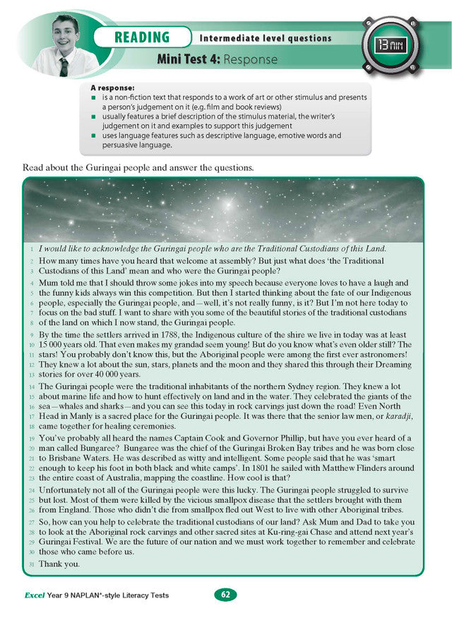Excel Year 9 NAPLAN*-style Literacy Tests