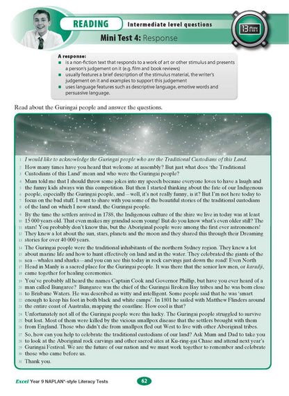 Excel Year 9 NAPLAN*-style Literacy Tests