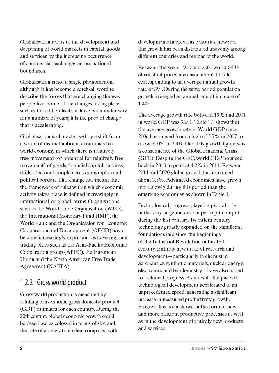 Excel HSC Year 11 Economics Study Guide