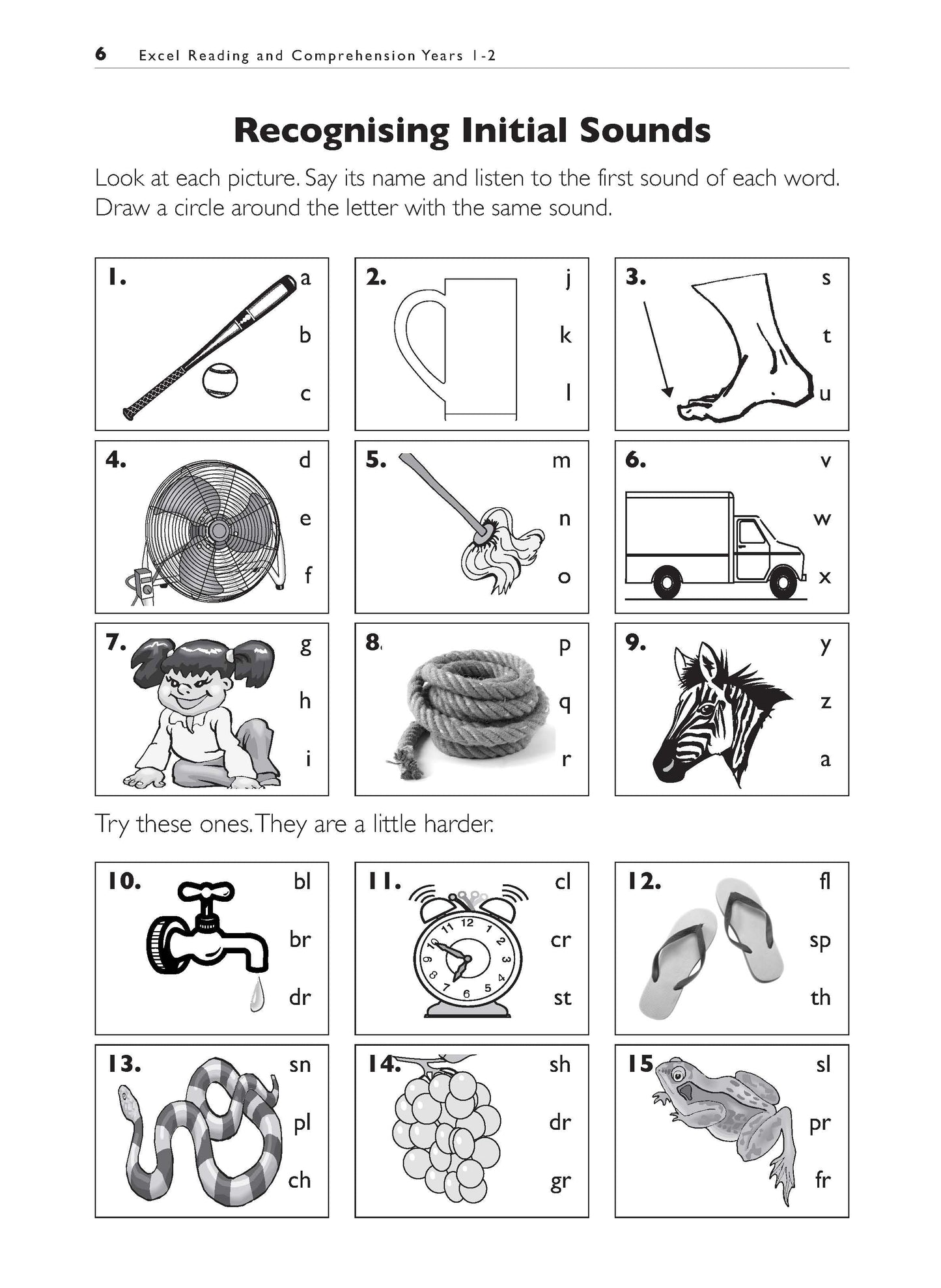 Excel Basic Skills - Reading and Comprehension Years 1-2