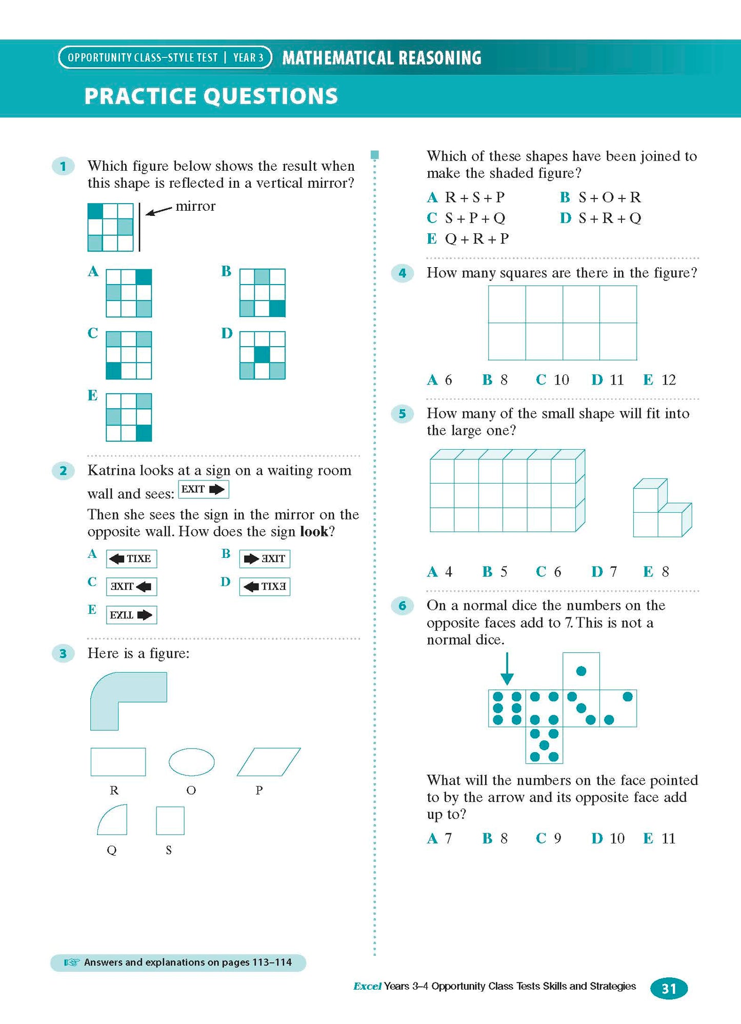 Excel Test Skills - Opportunity Class Tests Skills and Strategies Years 3-4