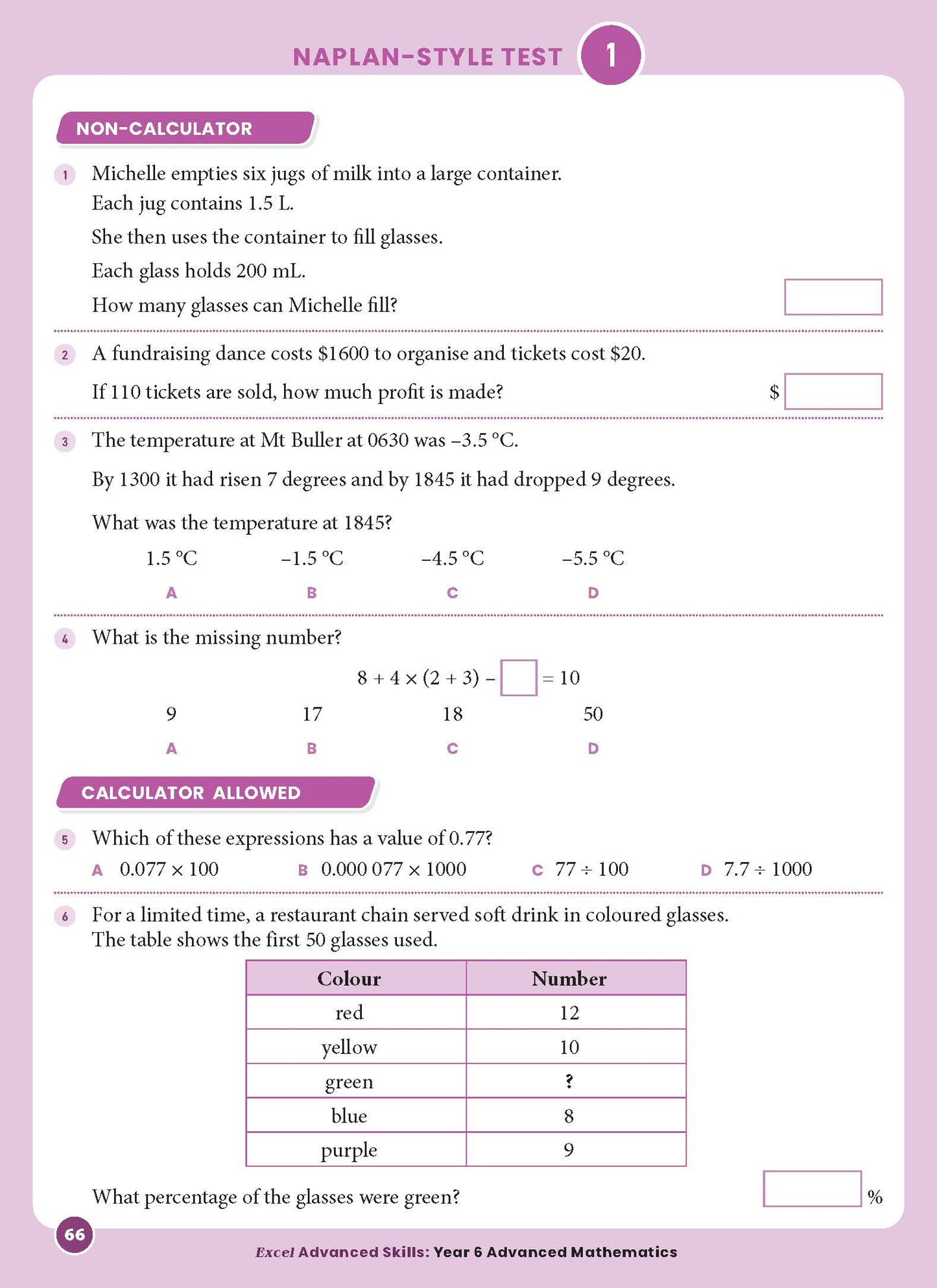 Excel Advanced Skills - Advanced Mathematics Year 6