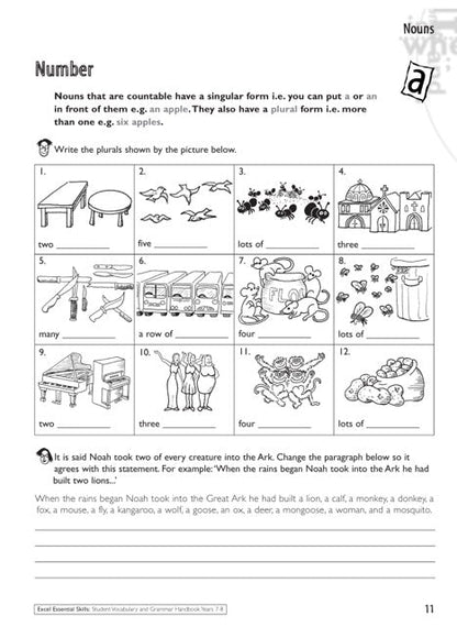 Excel Essential Skills - Student Grammar and Vocabulary Handbook Years 7-8