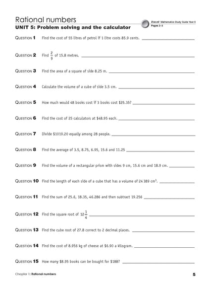 Excel Essential Skills - Mathematics Extension Revision and Exam Workbook Year 8