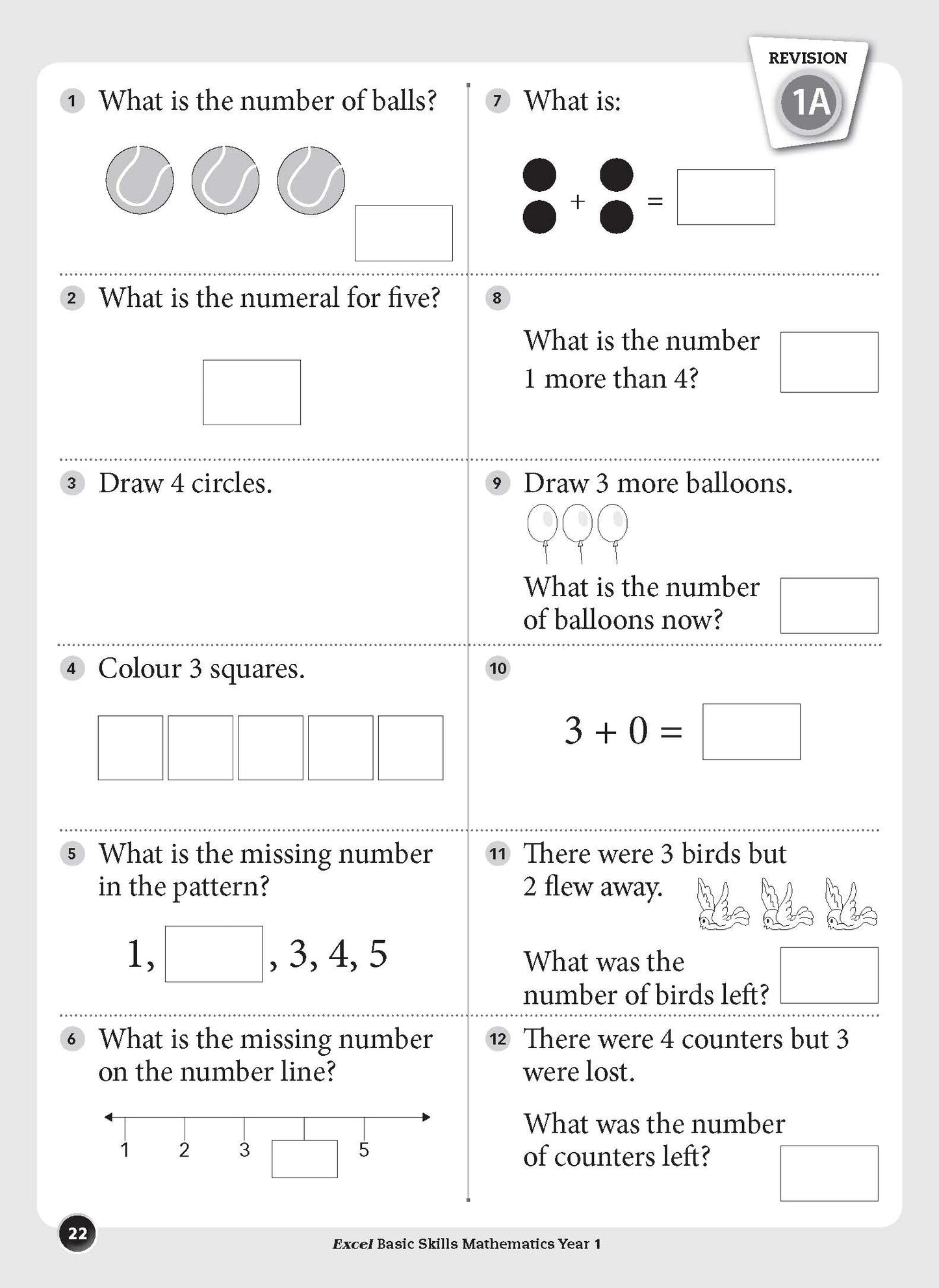 Excel Basic Skills - Mathematics Year 1