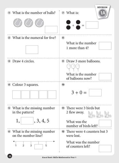Excel Basic Skills - Mathematics Year 1