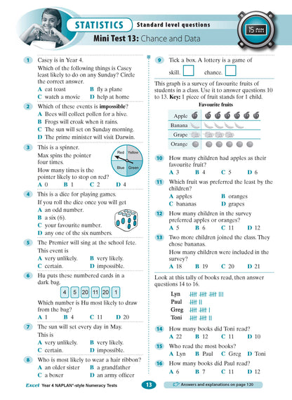 Excel Year 4 NAPLAN*-style Numeracy Tests