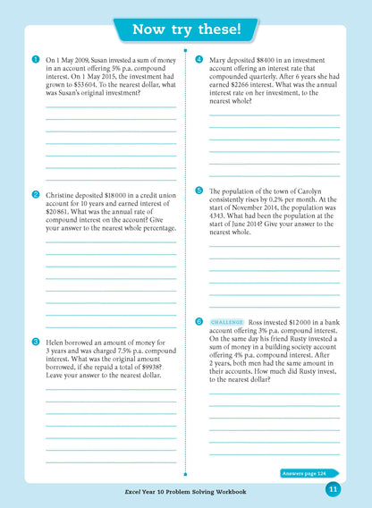 Excel Essential Skills - Problem Solving Workbook Year 10