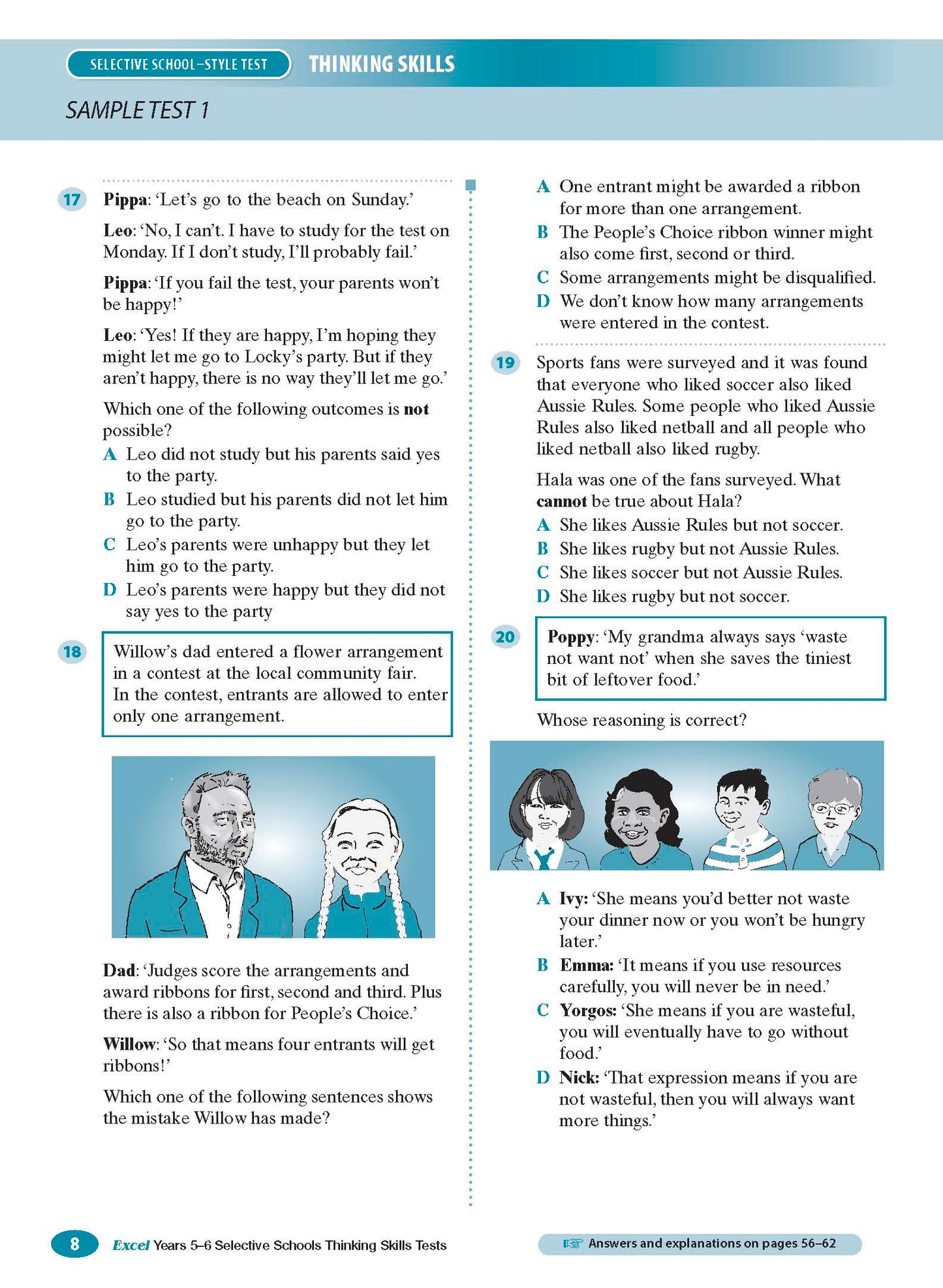 Excel Selective Schools and Scholarship Thinking Skills Tests Years 5-6