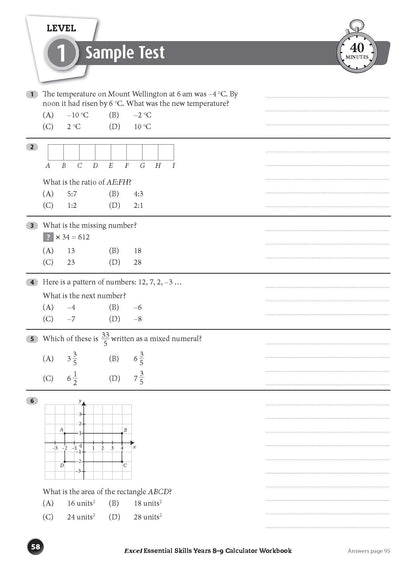 Excel Essential Skills - Calculator Workbook Years 8-9