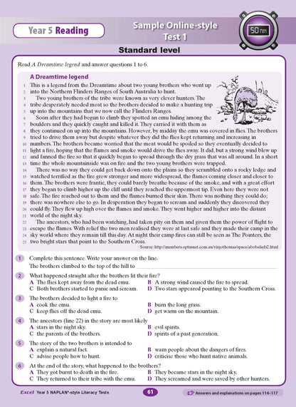 Excel Year 5 NAPLAN*-style Literacy Tests