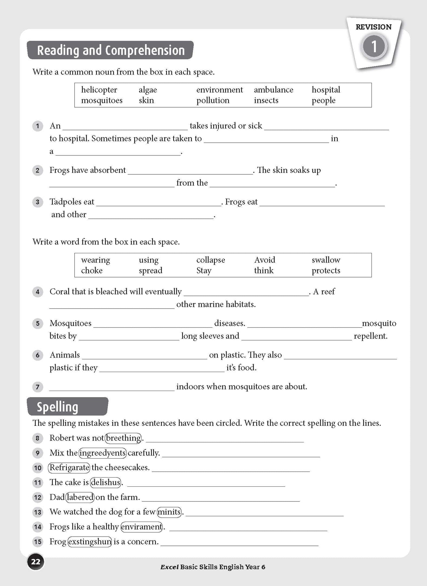 Excel Basic Skills - English Year 6