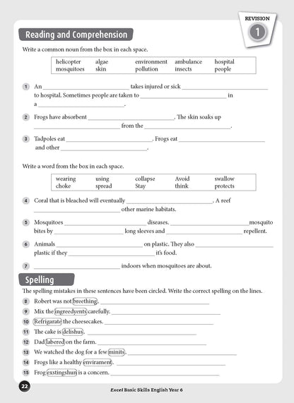 Excel Basic Skills - English Year 6