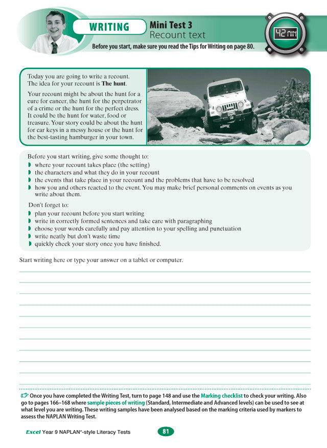 Excel Year 9 NAPLAN*-style Literacy Tests