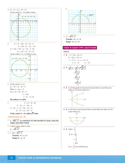 Excel HSC Year 11 Mathematics Advanced Study Guide