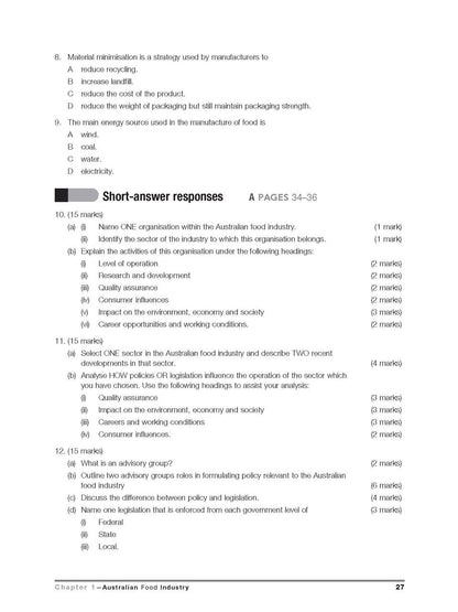 Excel HSC Year 12 Food Technology Study Guide