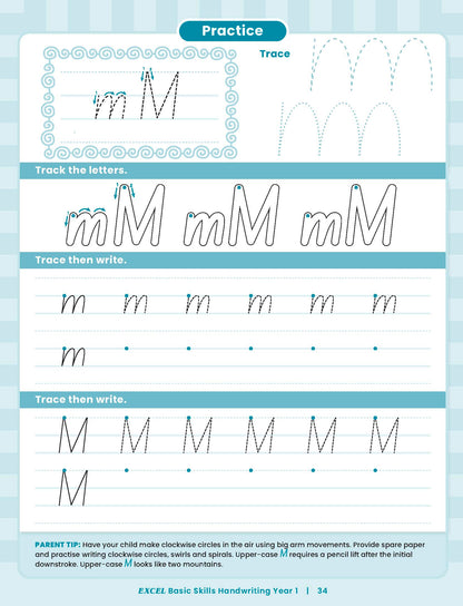Excel Basic Skills - Handwriting Year 1