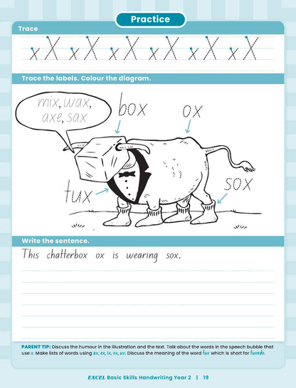 Excel Basic Skills - Handwriting Year 2
