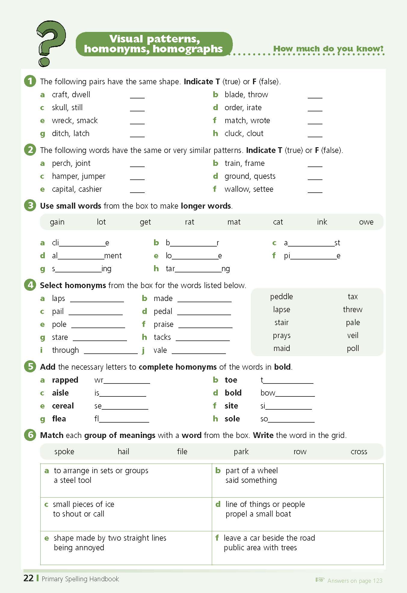 Excel Handbooks - Primary Spelling Years 3-6