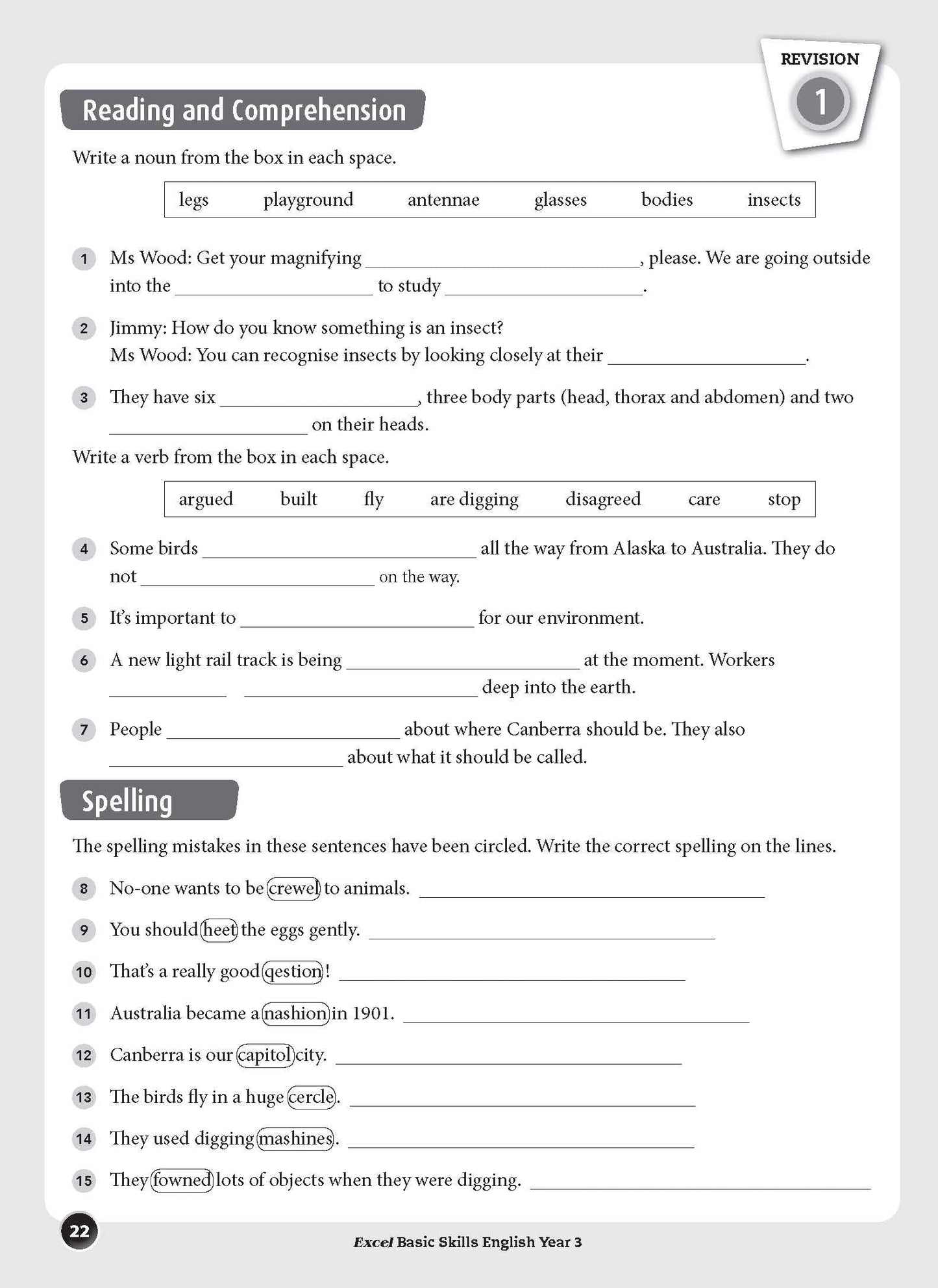Excel Basic Skills - English Year 3