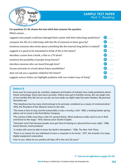 Excel Revise in a Month Selective Schools and Scholarship Tests Years 5-6