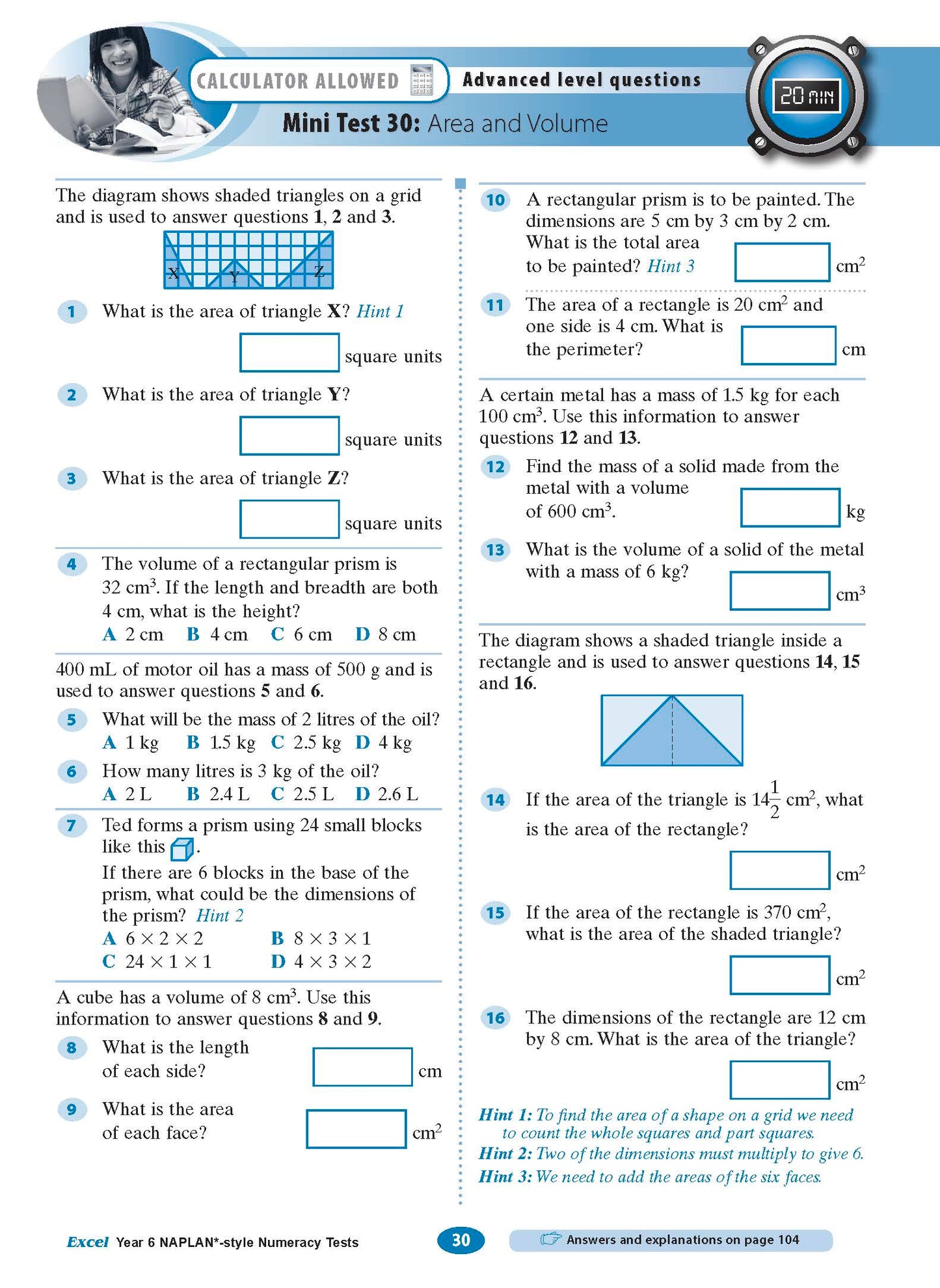 Excel Year 6 NAPLAN*-style Numeracy Tests