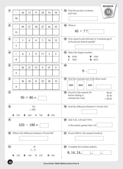 Excel Basic Skills - Mathematics Year 6