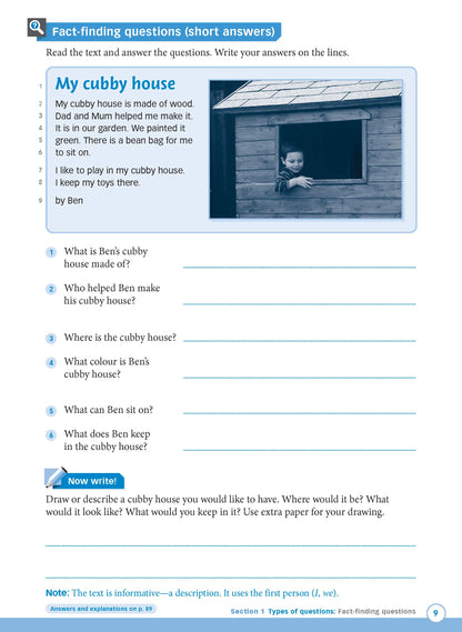 Excel Advanced Skills - Reading and Comprehension Workbook Year 1