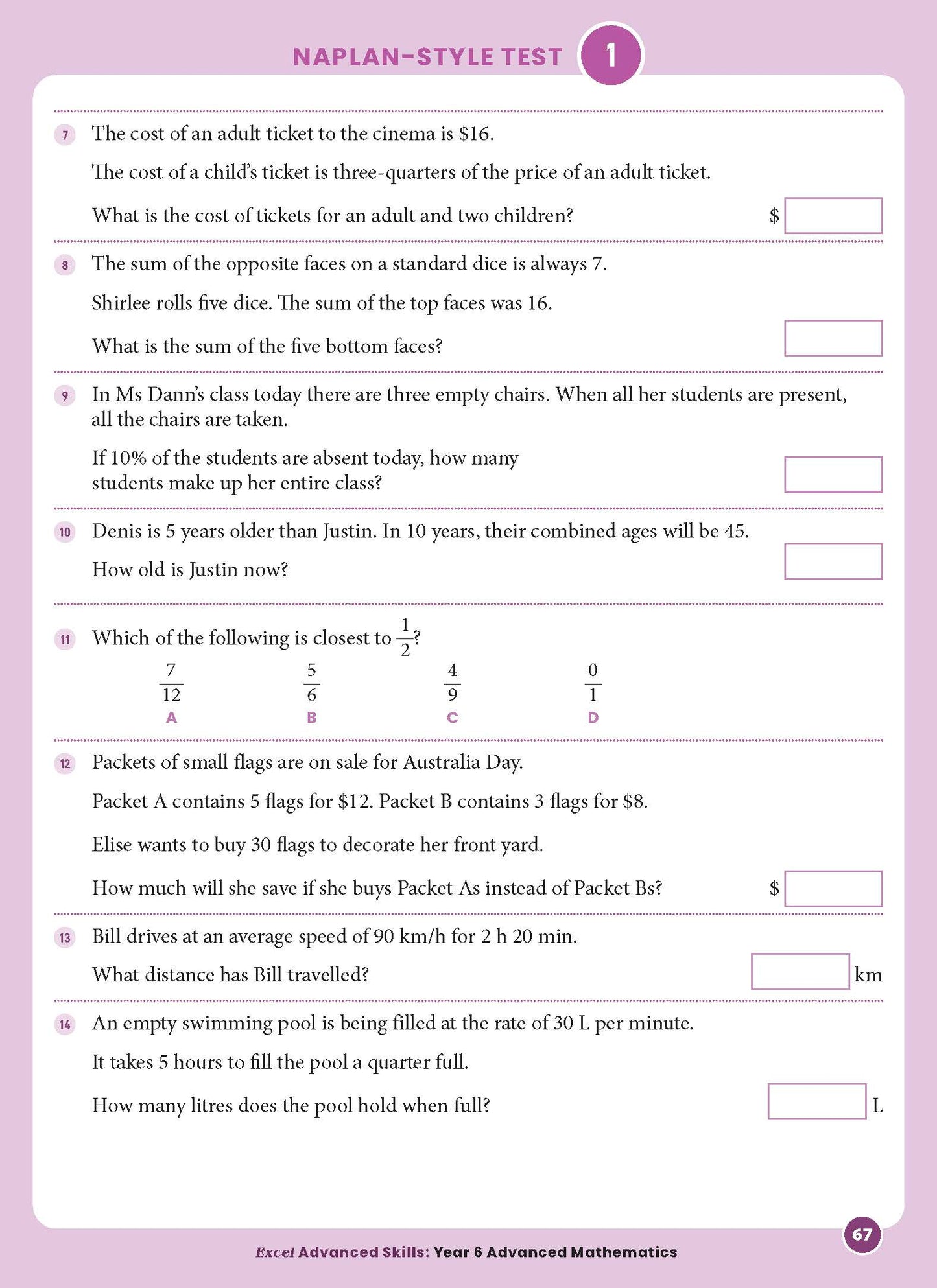Excel Advanced Skills - Advanced Mathematics Year 6