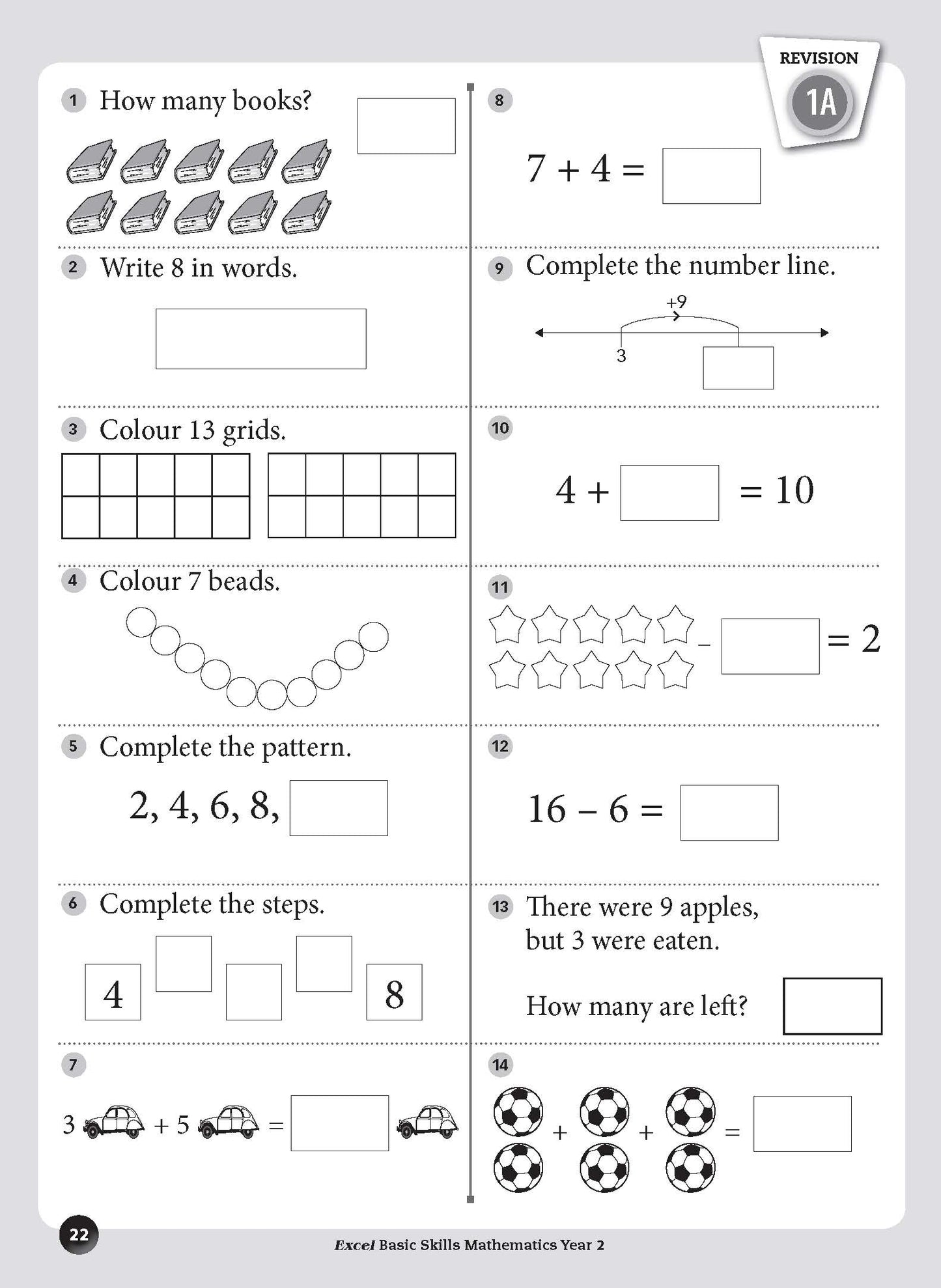 Excel Basic Skills - Mathematics Year 2