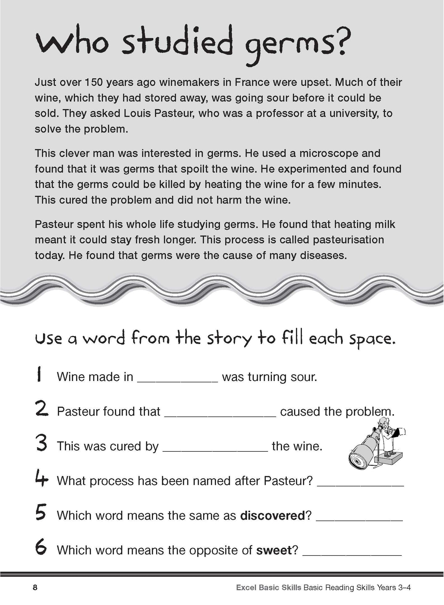 Excel Basic Skills - Basic Reading Skills Years 3-4