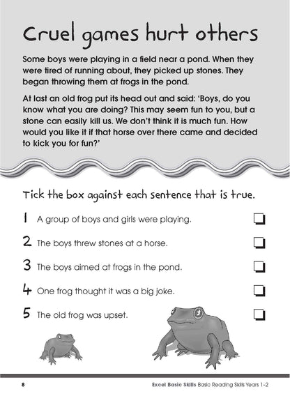 Excel Basic Skills - Basic Reading Skills Years 1-2